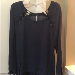 Free People tunic top with lacing